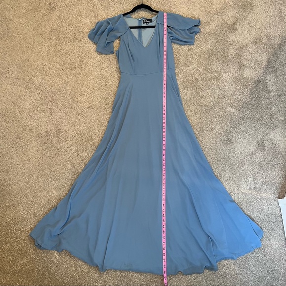 Lulus Kadence Slate Blue Chiffon Maxi Dress - Picture 12 of 16